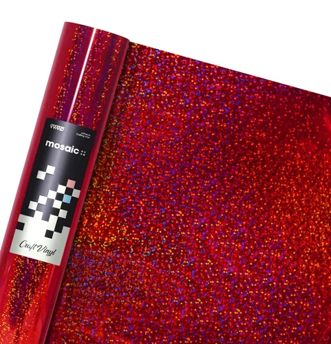 Vista 8 de VViViD Mosaic+ Vinilo para manualidades (holográfico cepillado azul, 1 x 5 pies)