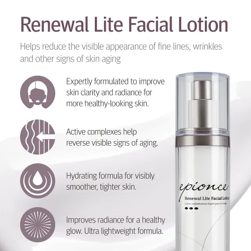 Vista 2 de Epionce Renewal Lite - Loción facial ligera hidratante antienvejecimiento para pieles mixtas con grasa y problemática, cuidado de la piel dermatólogo
