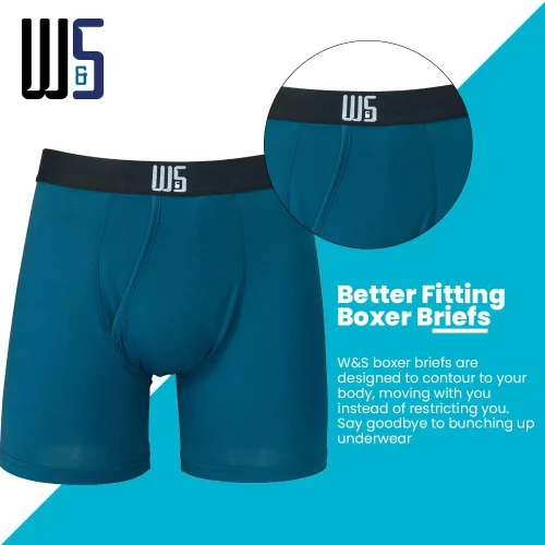 Vista 4 de Warriors & Scholars - Calzoncillos tipo bóxer para hombre, paquete de 6 calzoncillos bóxer para hombre, calzoncillos bóxer para hombre, calzoncillos