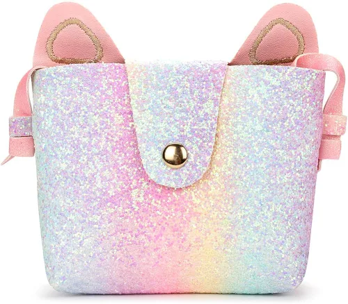 Vista 5 de Mibasies - Bolsa cruzada con diseño de gato para niñas