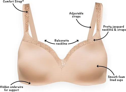 Vista 5 de PLAYTEX Sujetador con aros tipo balconette con forma increíble para mujer