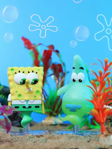 Vista 2 de Youtooz Spooky Spongebob and Patrick - Figura de vinilo de 4 pulgadas, figura coleccionable de Bob Esponja espeluznante y Patrick, 2