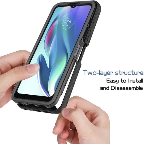 Vista 3 de Funda protectora para Motorola Moto G50 5G, anticaídas y absorción de golpes, color negro mate