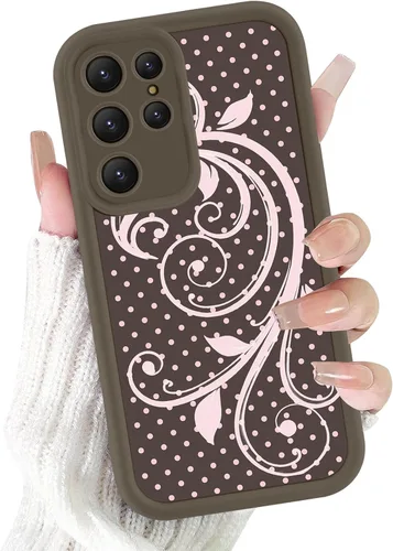 Vista 22 de Para Samsung Galaxy S24 5G 6.2''Cute Polka Dot Phone Case-Negro