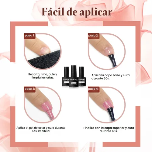 Vista 7 de JODSONE Juego de 23 esmaltes de uñas de gel con base, capa superior brillante y mate, multicolor, de larga duración, adecuado para todas