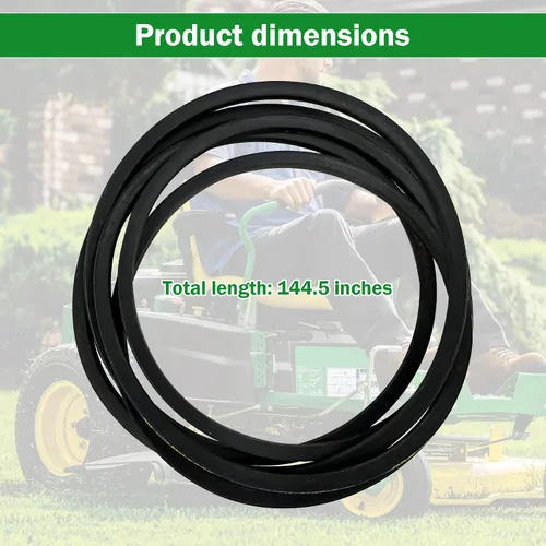 Vista 2 de Cinturón de 48 pulgadas para John Deere Z355E Z355R 2017 060001-080000 GX26422 1/2 "X144.5".