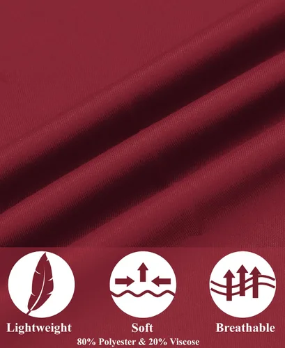 Vista 4 de COOFANDY Pantalones de vestir de ajuste clásico para hombre, pantalones formales rectos con frente plano, sin arrugas, cintura expandible