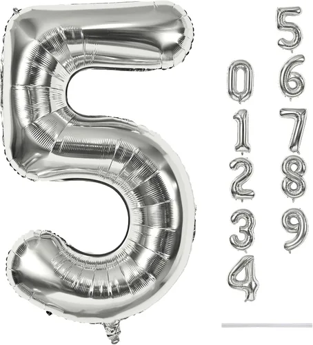 Vista 30 de Globo negro del número 0 para niñas y niños, 40 pulgadas, grande, número 0-9, de papel de aluminio, de Mylar para helio, juego de globos digitales
