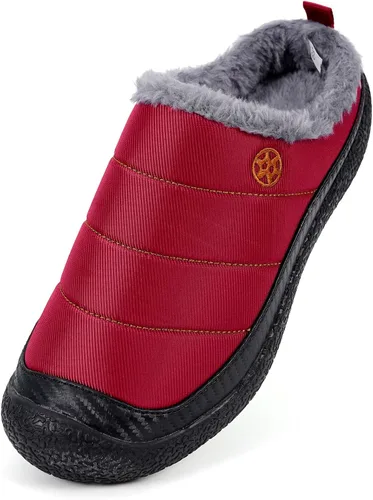 Vista 2 de Eagsouni - Pantuflas de casa para hombre con forro de piel para invierno