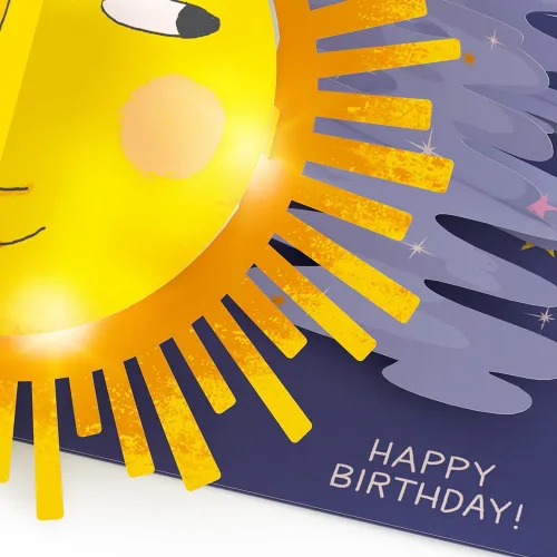 Vista 3 de Lovepop Tarjeta desplegable de cumpleaños con luces LED para ella y él – Tarjetas de felicitación 3D iluminadas para niños, niñas, hombres y mujeres