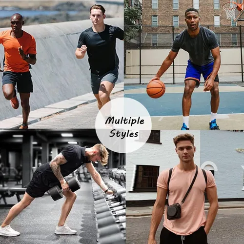 Vista 7 de COOFANDY Paquete de 3-5 camisetas de entrenamiento para hombre manga corta gimnasio culturismo musculación secado rápido fitness