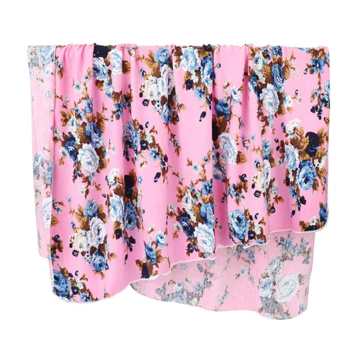 Vista 5 de DRESHOW BQUBO Manta de Recepción para Recién Nacido con Conjunto de Gorro con Lazo Estampado de Flores Manta Envolvente para Bebé con Gorro