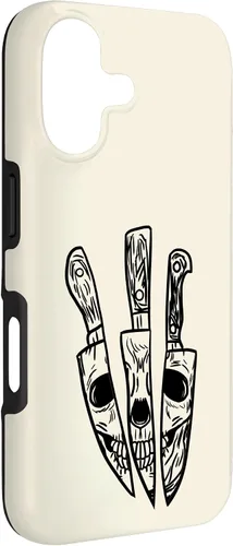 Vista 3 de Skull Reflected on Kitchen Knives Retro Chefs Cooks Gift Case for iPhone 17