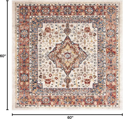 Vista 76 de SAFAVIEH Bijar Collection - Alfombra decorativa de 2 pies 3 pulgadas x 4 pies, marfil y óxido, diseño oriental envejecido, no desprende pelusa