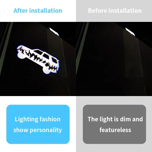 Vista 2 de 2 PCS Luces LED con Logo para Puerta de Auto Compatibles con 4Runner 2010-presente Proyector de Cortesía Luz de Bienvenida Láser Lámpara de Charco