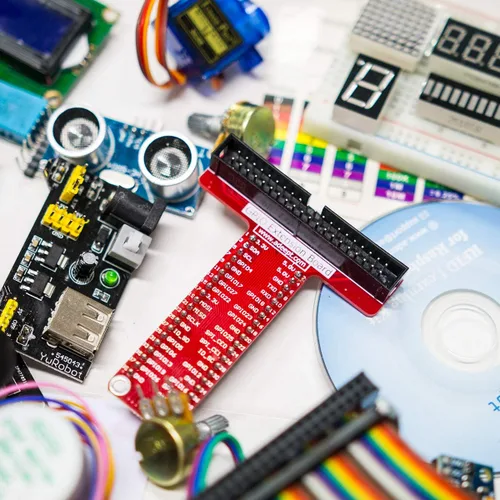 Vista 7 de Adeept GPIO cable de Ultimate principiantes Kit de aprendizaje para Raspberry Pi 3 2 Modelo B/B + Python ADXL345 DC Motor