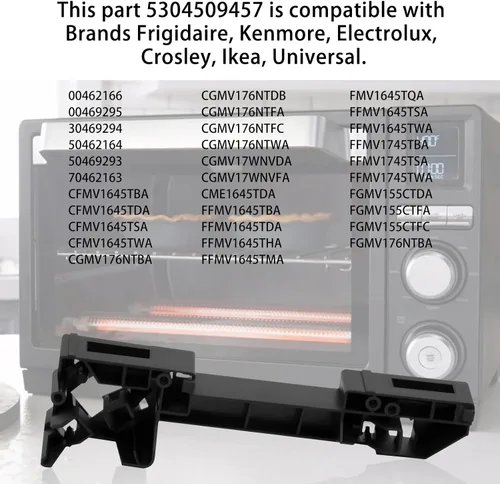 Vista 7 de 5304509457 Soporte para interruptor de gancho de microondas, cuerpo de pestillo para horno de microondas Frigidaire Kenmore Electrolux reemplaza