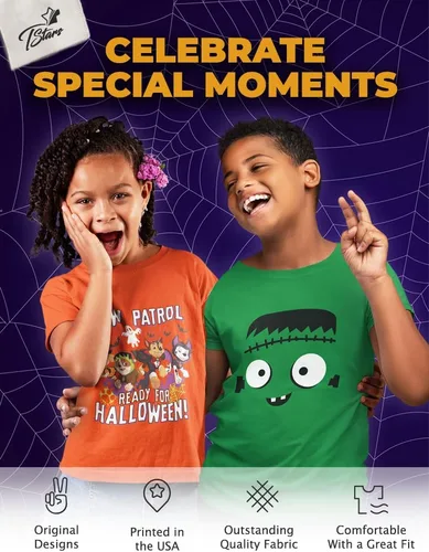 Vista 7 de Camisa de esqueleto con hilo dental con cabeza de calabaza, para danza, divertidas camisas de Halloween para jóvenes, niños y niñas