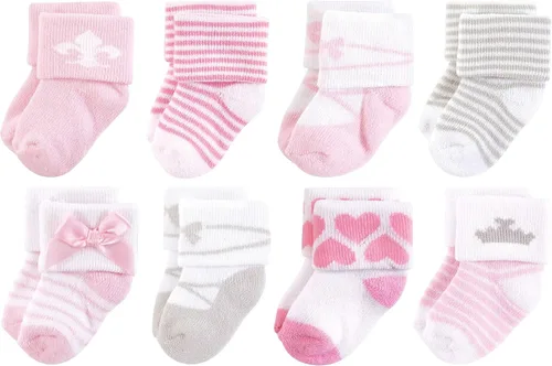 Vista 63 de Hudson Baby - Calcetines de algodón para bebés recién nacidos y Terry para niñas bebés