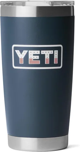 Vista 53 de YETI Rambler - Vaso de acero inoxidable con aislamiento al vacío de 20 onzas con tapa MagSlider Todo acero inoxidable