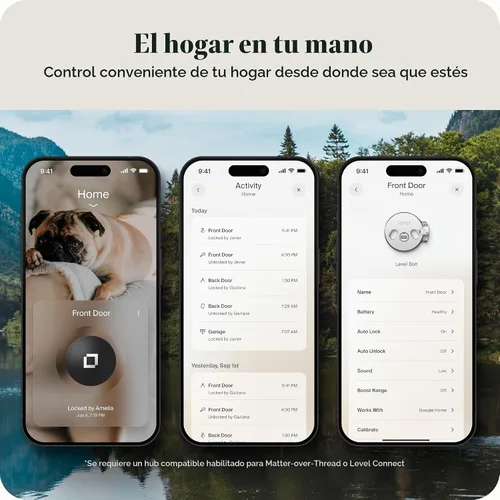 Vista 5 de Bloqueo inteligente Level Bolt (Matter) – Haz que tu cerradura sea inteligente sin cambiar llaves o hardware – Matter-Over-Thread, entrada sin llave