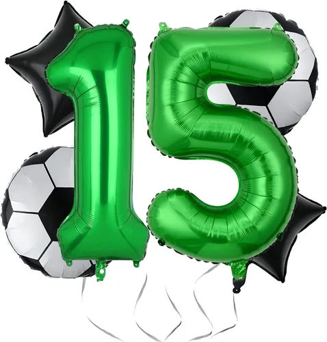 Vista 11 de Globos de fútbol para 2º cumpleaños, suministros para fiesta de cumpleaños de fútbol, Copa del Mundo, Deportes de fútbol, decoraciones de fiesta