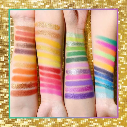 Vista 3 de UCANBE EXOTIC FLAVORS - Paleta de maquillaje de sombra de ojos de neón – 48 colores de alta pigmentación – Juego de regalo de paleta de maquillaje