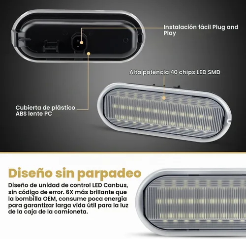 Vista 6 de Luces LED para caja de camión Lámpara de carga con arnés de cableado para Ford F150 2015-2022