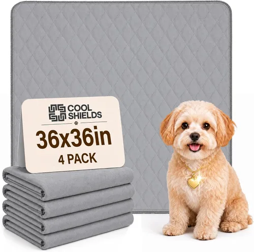 Vista 7 de CoolShields Almohadilla Lavable para Orina de Cachorro, 18"X24" 4 piezas Almohadillas Reutilizables para Cachorros, Tapete Impermeable