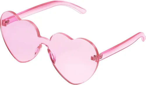 Vista 22 de Maxdot Heart Shaped Sunglasses for Women Transparente