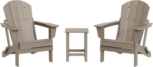 Vista 65 de WestinTrends Malibu Outdoor Patio HDPE Silla plegable de polietileno Negro