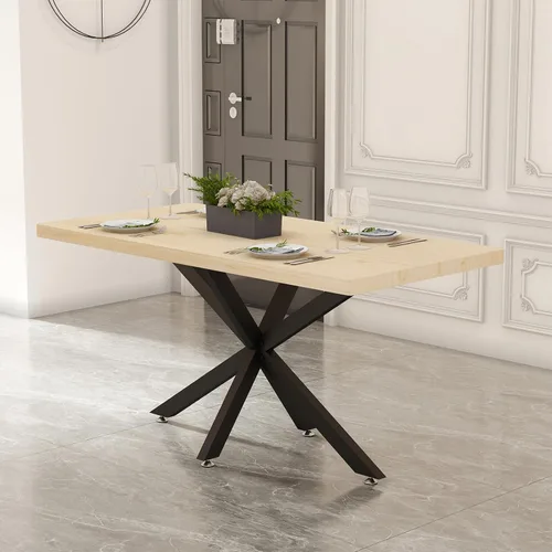 Vista 5 de Patas de mesa de comedor modernas de metal de 30 pulgadas con ventosas, base de escritorio resistente para superficie de mármol, vidrio, madera