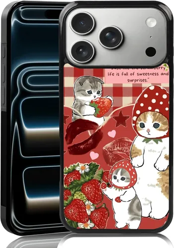 Vista 33 de Elegante funda de teléfono con diseño de gato Marie compatible con iPhone 11, funda de encaje dorado para iPhone, a prueba de golpes, rosa fucsia
