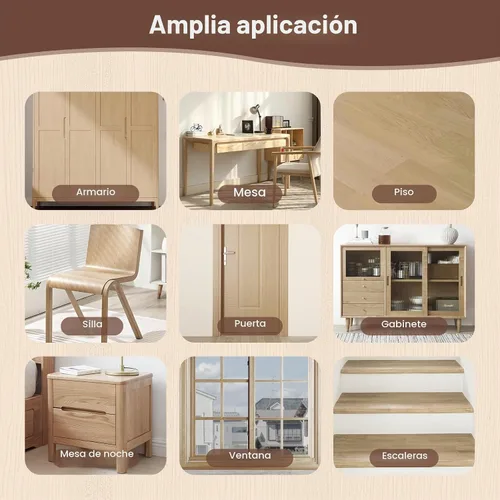 Vista 8 de Boncart - Relleno de madera, 6.15 oz de masilla de madera pintable Natural