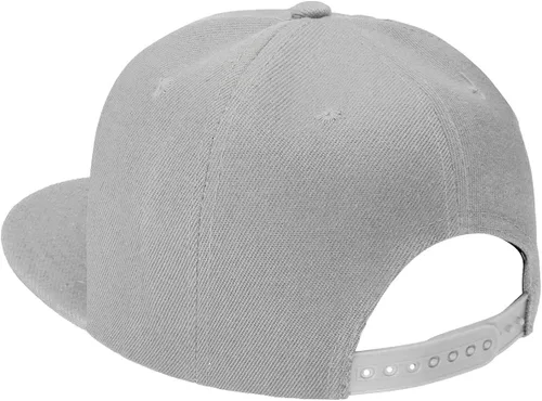 Vista 3 de Gorra clásica Snapback estilo Hip Hop plana en blanco, color sólido, tamaño ajustable