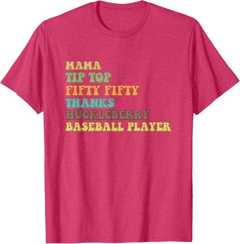 Vista 23 de Mama Tip-Top Fifty Fifty Thanks Huckleberry - Camiseta de béisbol, Negro