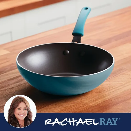Vista 5 de Rachael Ray Sartén antiadherente Cook + Create de 10.5 pulgadas, color azul agave