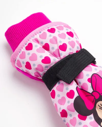 Vista 4 de Disney Guantes de esquí de nieve aislados de invierno para niñas Minnie Mouse o Frozen II Elsa Anna niñasniñas Nieve