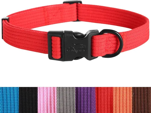 Vista 11 de lynxking Collar de perro suave acolchado transpirable de algodón sólido fuerte ajustable collar para mascotas para cachorros pequeños