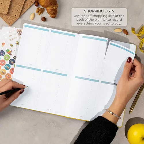 Vista 6 de Clever Fox Planificador de comidas PRO - Diario semanal de preparación de comidas con lista de comestibles y rastreador de pérdida de peso - Libro