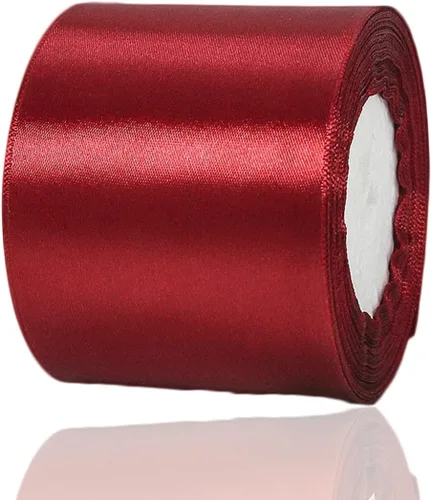 Vista 52 de Cinta beige de 1-1/2 pulgadas x 25 yardas, cinta de satén de tela de color sólido para envolver regalos, manualidades, ramos de novia, coronas