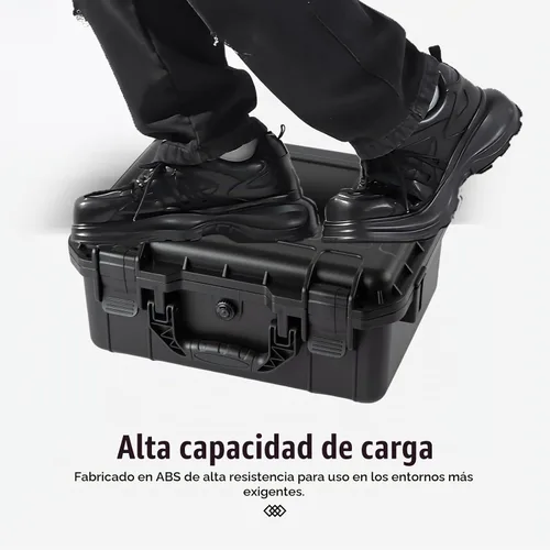 Vista 6 de Estuche rígido pequeño impermeable con inserto de espuma personalizable para bricolaje, protección portátil para cámara, drones, equipos