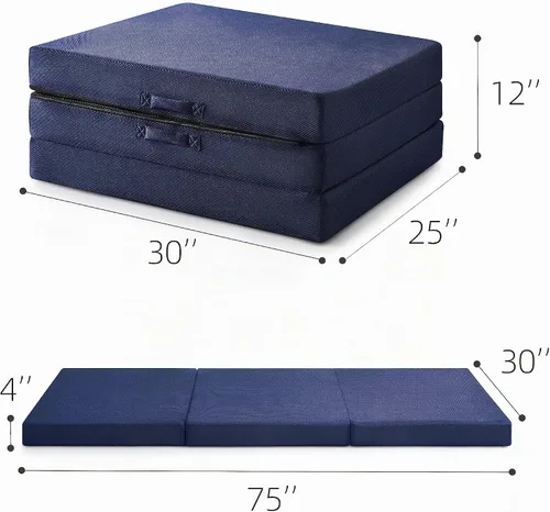 Vista 6 de Jamdok Sleeping Mats for Adults,Memory Foam Trifold Mattress