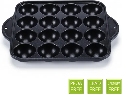 Vista 9 de CookKing - Sartén antiadherente TAKOYAKI para parrilla/placa de cocción, fabricada en Corea