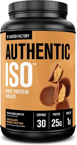 Vista 15 de Jacked Factory Auténtico polvo aislado de proteína de suero ISO, bajo en carbohidratos, proteína de construcción muscular sin OMG sin rellenos