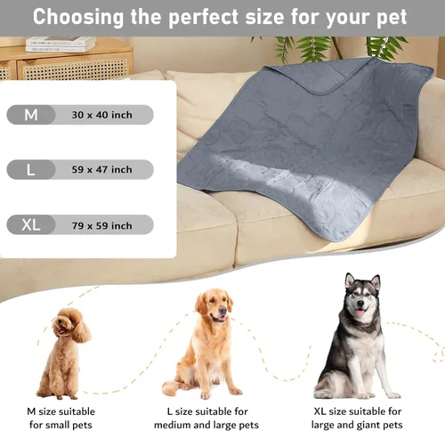Vista 7 de Kritter Planet Funda antideslizante para sofá para mascotas, funda impermeable para cama de perro, lavable y protector de muebles para perros
