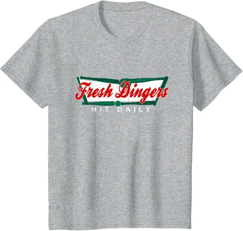 Vista 38 de Camiseta divertida de béisbol y softbol Don't Bunt Hit Fresh Dingers, Negro