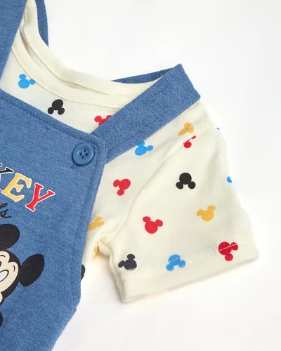 Vista 14 de Disney Conjunto de pantalones cortos para bebé, 2 piezas de Spiderman Mickey Mouse Cars Winnie the Pooh, conjunto corto de camisa corta (0-3M-24M)