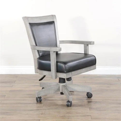 Vista 4 de Sunny Designs Doe Valley Caster - Silla de juego de póquer (gris alpino)