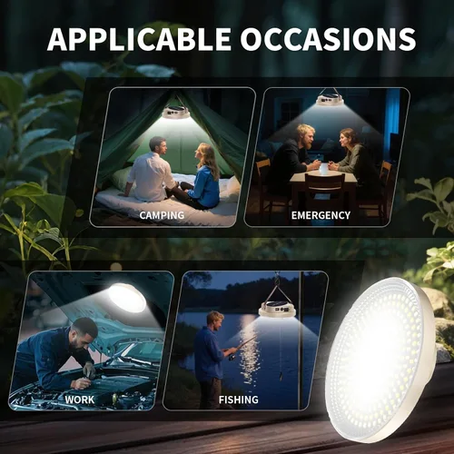 Vista 7 de Linterna LED portátil de 5000 lúmenes, luz recargable de 30 W con imán, IPX4 impermeable, luces de tienda de campaña, falla de energía, kits